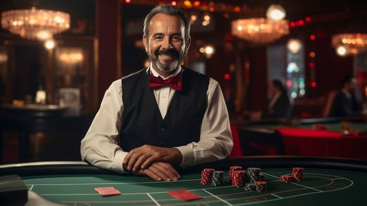 danajoker live blackjack table with professional dealer on HD video feed